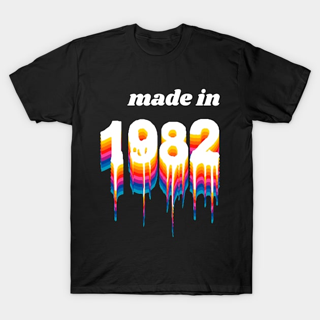 Made in 1982 Year Liquid Retro Vintage T-Shirt by Liquids